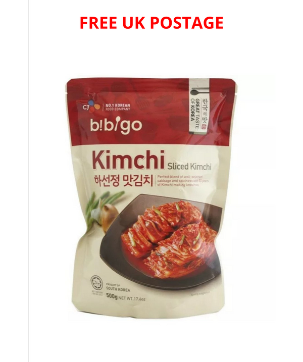 x 10  Korean Bibigo Sliced Kimchi Good Foods Gut Health Probiotics Lactobacillus 500g