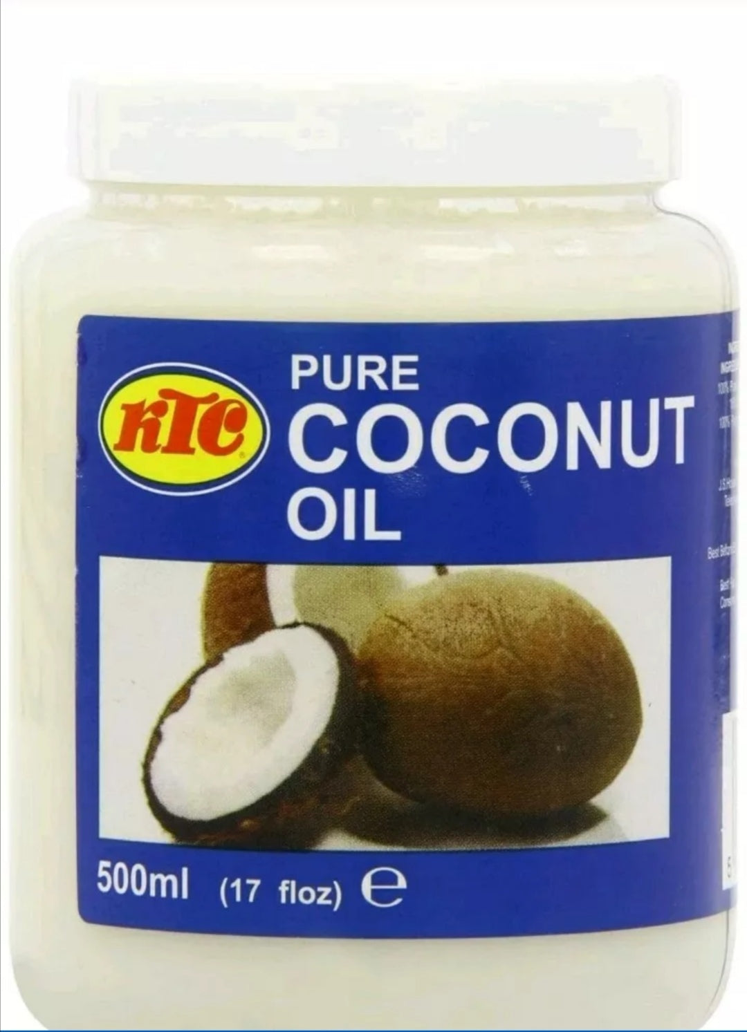 500ml Oil Natural Pure Coconut Essential Oils for Hair Cooking Baking and Skincare